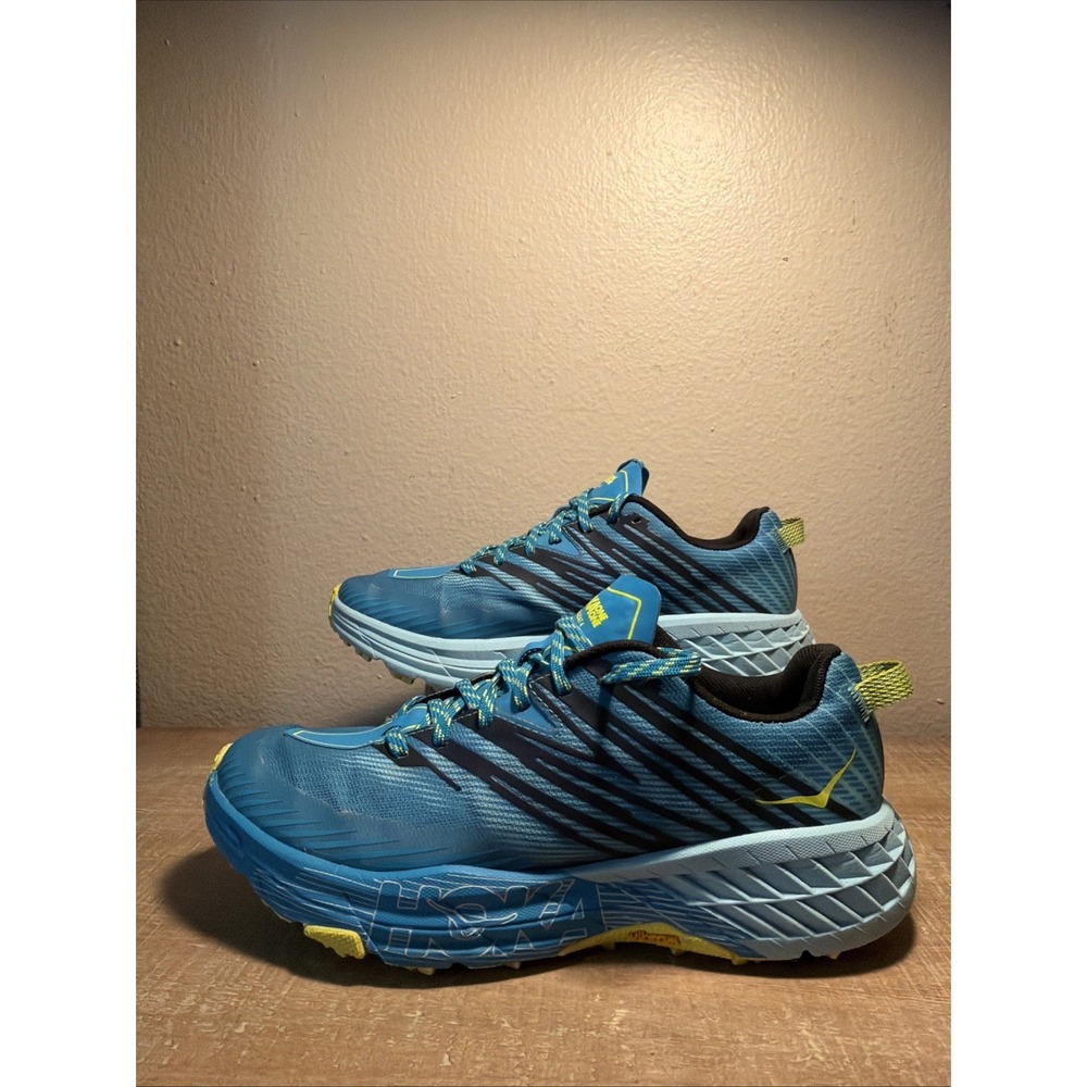 HOKA One One Speedgoat 4 Shoes Women's Size 9 Blue Trail Running Vibram 1106527